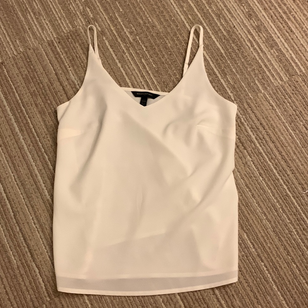 Silky white banana republic cami